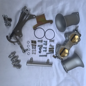 FAJS corpo farfallato singolo DCOE argento adatto per le corse e la conversione del motore CARB in EFI, l'altezza è di 90MM per tromba d'aria - Product Image 5