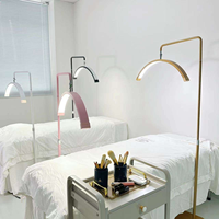 Lampe annulaire LED de 24 pouces pour photographie, avec trépied au sol, lampe demi-lune pour extensions de cils, lampe à cils pour spa et tatouage