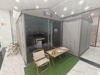 Maisonnette Shed Tiny House WooWild moderne, portable, isolée, étanche, mobile, alimentée à l'énergie solaire, en HDPE, pour entrepôt, atelier et utilisation en parc