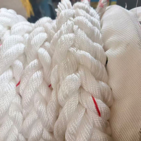 Cuerda de amarre de polipropileno de alta resistencia de 40 mm y 200 m, 8 cabos, color blanco