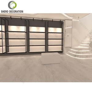 Vitrine de présentation de sacs haut de gamme, design de vitrine de chaussures de haute qualité, armoire murale avec design d'intérieur de boutique de sacs en bois - Product Image 2