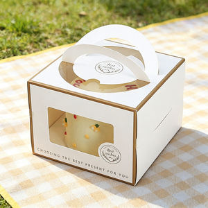 Boîtes pliantes personnalisées pour gâteaux et desserts, emballages cadeaux en carton de qualité alimentaire pour Noël - Product Image 2