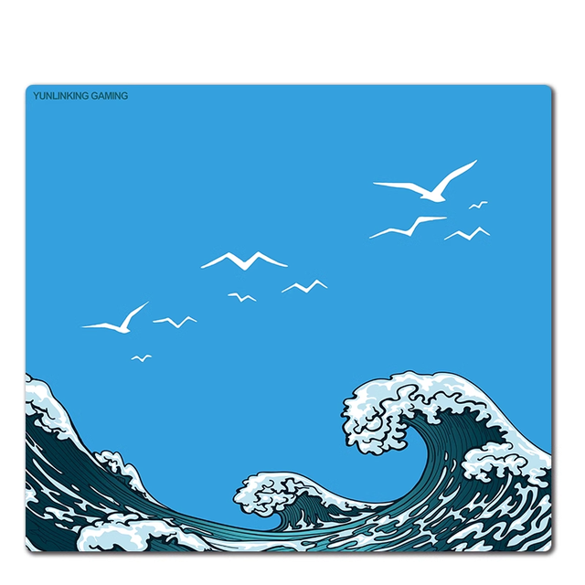 High Quality Logo Artwork Printed Custom DIY Low Noise Glass Mouse Pad HD Printing Smooth Skypad Glass Gaming Mousepad Custom