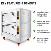 Four électrique commercial en acier inoxydable, puissance 6,8 kW, garantie 1 an, équipement de cuisine professionnelle, ligne chinoise d'équipements de cuisson