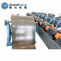 Démêlleur de bobines en acier à mandrin manuel GrandForce, système complet de ligne de formage de rouleaux, garantie 3 ans, matériaux de construction