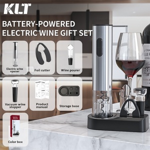 Juego de abridor de vino eléctrico inteligente 4 en 1 de acero inoxidable, regalo de vino, abridor de vino automático, sacacorchos - Product Image 2