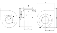 Moteur et ventilateur de déshumidificateur étanche de ventilateur centrifuge à faible bruit direct d'usine 90W pour les systèmes de Ventilation et de purificateur d'air