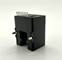 Connecteur RJ45 SMT 53 8P8C avec contacts en bronze phosphoreux pour montage sur circuit imprimé, assemblage de câbles réseau, vente en gros de composants électroniques