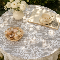 Nappe en dentelle jacquard élégante pour mariage, banquet, décoration de table de luxe, ornement de table à manger intérieure pour événements et fêtes