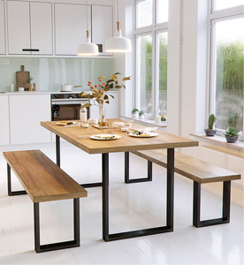 Màu Đen Hiện Đại Hình Dạng U Văn Phòng Công Nghiệp Hình Bán Buôn Sắt Bàn Khung Ăn Thép Đúc Sắt Kim Loại Bàn Chân - Product Image 2