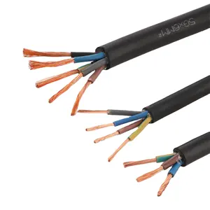 Multicore Koperen Geleider Pvc Geïsoleerd 1.5Mm 2.5Mm 4Mm 6Mm Flexibele Huishoudelijke Rvv Elektrische Voedingskabel