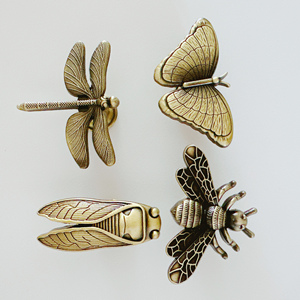 Dragonfly Butterfly Bee Cicada Gabinete Tiradores Perillas para armario Cajón Tocador Armario Muebles - Product Image 4
