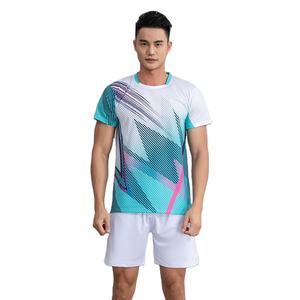 Diseño de Logotipo Personalizado, Camisetas Deportivas Sublimadas para Tenis de Mesa y Bádminton de Equipos Nacionales, Unisex, 100% Poliéster, Cuello Redondo Ligero - Product Image 2