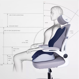 <span class=keywords><strong>Coussin</strong></span> de siège et oreiller de soutien lombaire 2-en-1 en mousse à mémoire de forme, orthopédique, pour soulagement de la pression du coccyx, en maille respirante - Vente en gros - Product Image 5