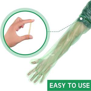 Gants vétérinaires en polyéthylène sans poudre sans <span class=keywords><strong>latex</strong></span> champ de chasse gants jetables à longueur d'épaule - Product Image 3