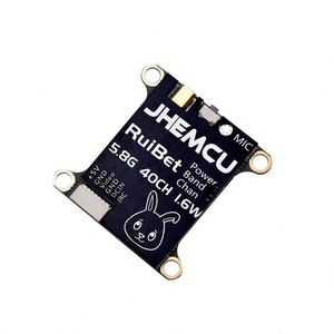 Jhemcu Ruibet Tran-3016w 5.8G 40CH 1.6W VTX Ajustable con Modo Pit, Micrófono Integrado, 2-6S, 30x30mm, Largo Alcance para RC de Plástico - Product Image 1