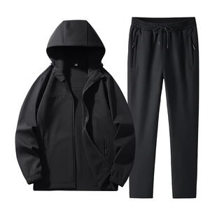 Customized logo New men's jacket suit windproof and waterproof padded <b>warm</b> jacket men's two-piece suit comfortable fashion hot - Product Image 1