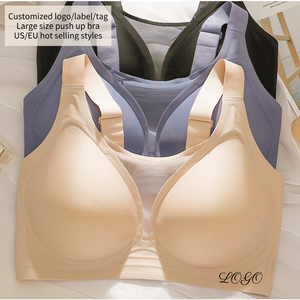 Reggiseni in gelatina di Gorge De Soutien senza cuciture per donne con montatura larga e imbottiti leggeri Extra-Large reggiseno <span class=keywords><strong>Push</strong></span>-<span class=keywords><strong>up</strong></span> con spalline larghe - Product Image 6