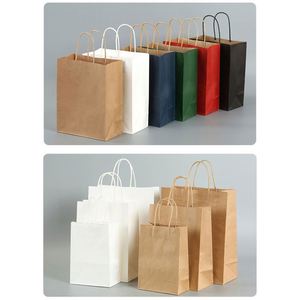 Sacs shopping en papier kraft de haute qualité imprimés sur mesure avec poignées pour les promotions - Product Image 4