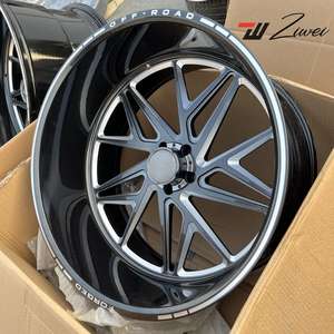 Ruedas cóncavas profundas negras forjadas ZW 22 24 26 28 pulgadas para llantas GMC Sierra 2500 3500 <span class=keywords><strong>HD</strong></span> Chevy Silverado 2500 3500 todoterreno 8x170 - Product Image 3