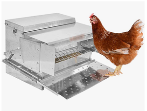 Pollo da 40 libbre a pedale mangiatoia ratto e sistema di alimentazione resistente alle intemperie per fagiani e pollame - Product Image 5