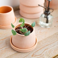 Vente en gros Pots en terre cuite Pot de fleur classique en céramique pour bonsaï Décoration de jardin Plantes succulentes Cactus Pots de jardinière en argile rouge