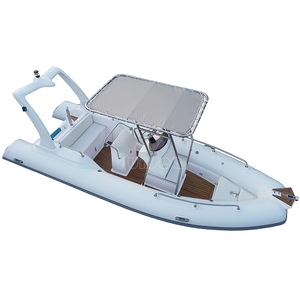 Bote Inflable Rígido de Hypalon PVC Negro de 19 Pies (5.80 <span class=keywords><strong>Metros</strong></span>), Yate Deportivo con Casco de Fibra de Vidrio en V Profunda, Estable para 8 Personas, Con/Sin Motor - Product Image 6