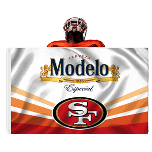 49ers 5x3FT ตามสั่งสำหรับหัวหน้า<span class=keywords><strong>คาวบอย</strong></span>เครื่องชาร์จรูปกระดูกนกอินทรีสำหรับตัวแทนการท่องเที่ยวยานยนต์ธงฟุตบอล - Product Image 1