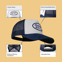Casquette de camionneur en mousse à 5 panneaux avec logo brodé personnalisé pour femmes et hommes, idéale pour la course à pied