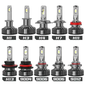 Asruex lampu depan LED untuk mobil, V8-H1/H4/H7/H11/9004/9005/9006/9012/H13/H3 factory outlet 58W 5200LM