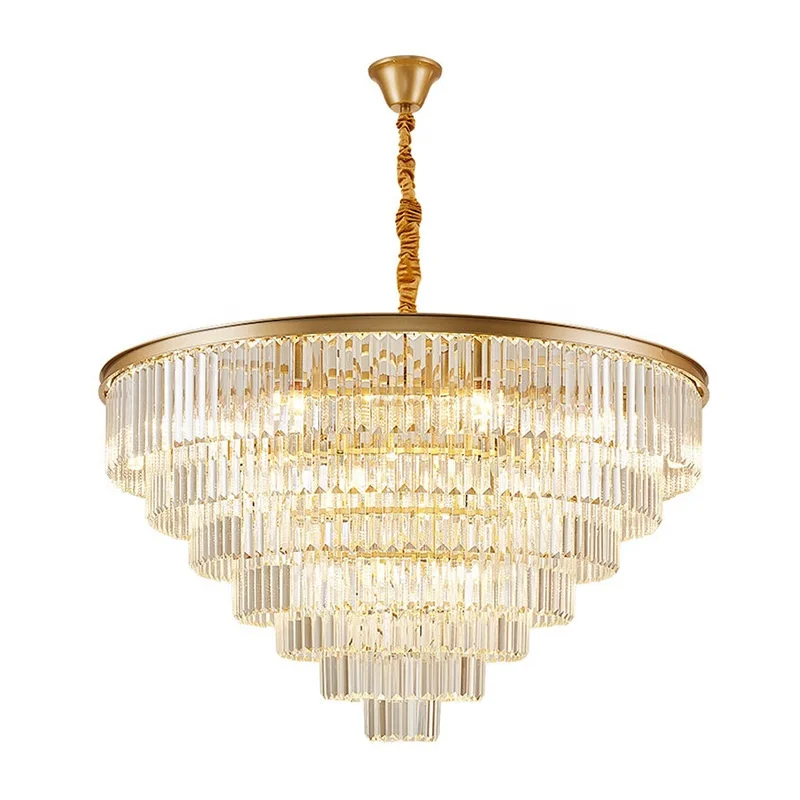 Modern E14 Crystal Ceiling Light Suspended Chandelier for Hotels Bedrooms Dining Rooms