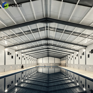 Structure de piscine en acier galvanisé ignifuge pour centre sportif aquatique intérieur à haut plafond - Product Image 1