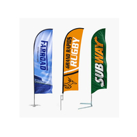 Drapeau de bannière de plage en polyester durable personnalisé pour l'affichage extérieur Accessoire de logo personnalisé promotionnel Estandarte Bandera