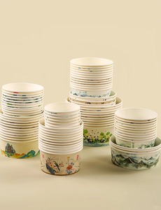 Bol à salade en papier kraft jetable écologique, récipient alimentaire biodégradable anti-fuite avec impression personnalisée - Product Image 6
