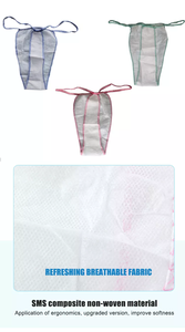 Tanga sexy transpirable y sostenible para hombres y mujeres desechables, Tanga no tejida para <span class=keywords><strong>spa</strong></span> - Product Image 3