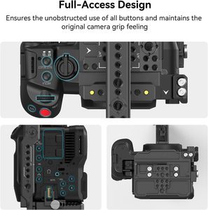   Kit Gabbia per Fotocamera con Impugnatura Superiore NATO e Fori di Posizionamento per ARRI - Compatibile con <span class=keywords><strong>Canon</strong></span> EOS <span class=keywords><strong>C70</strong></span> - 3899 - Product Image 5