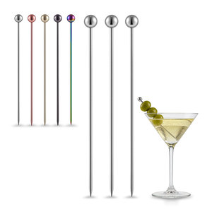Palillos y Brochetas Reutilizables <span class=keywords><strong>de</strong></span> Acero Inoxidable <span class=keywords><strong>para</strong></span> Cócteles - Herramientas <span class=keywords><strong>de</strong></span> Bar Ecológicas <span class=keywords><strong>para</strong></span> Bloody Mary, Martini, Aceitunas, Aperitivos, Frutas y Adornos - Product Image 1