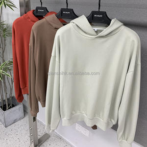 High Quality Baggy 100% Cotton <b>Fleece</b> French Terry Hoodies <b>Men</b> Unisex Heavyweight Blank Streetwear Boxy <b>Oversized</b> <b>Hoodie</b> - Product Image 2