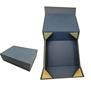 Cajas Magnéticas Plegables de Cartón de Papel de Fibra de Bambú Azules, <span class=keywords><strong>Caja</strong></span> Plegable Resistente con Cierre Magnético - Product Image 1