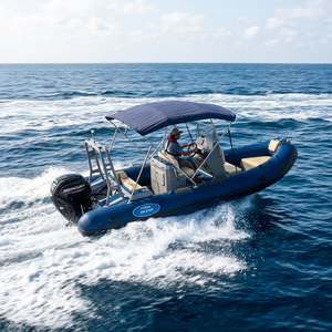 Bateau pneumatique semi-rigide Hedia CE 580 20 pieds à double coque en aluminium PVC/Hypalon avec table centrale - Product Image 6