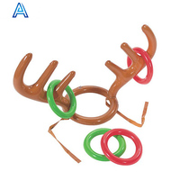 Jeu de lancer d'anneaux gonflables en PVC vinyle durable de haute qualité, en forme de cornes de cerf