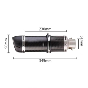 Pot d'échappement de <span class=keywords><strong>moto</strong></span> 51 mm avec silencieux DB Killer pour Z1000 Z900 GSR600 FZ6N R1 R6 R3 - Product Image 4