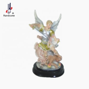 8 POLLICI di Colore della Porcellana San <span class=keywords><strong>Michele</strong></span> cattolica statue religiose commercio all'ingrosso - Product Image 1