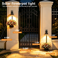 Lampe murale solaire magnétique IP54 étanche avec détecteur de mouvement pour extérieur, idéale pour porche, clôture et jardin