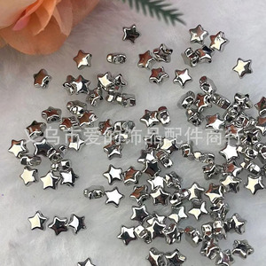 Cuentas espaciadoras cuadradas de acero inoxidable de 4 mm de Aomiao's Mystery para la fabricación de joyería DIY - Product Image 5