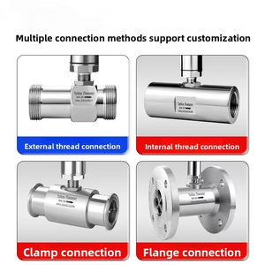 インテリジェントタービン流量計水道水液体ステンレス鋼パイプライン流量センサーデジタルディスプレイ 4-20mA/485 信号高 - Product Image 3