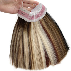 Estensioni dei capelli umani grezzi russi all'ingrosso della fabbrica con i campioni di colore su misura dell'anello di colore e l'etichetta di Logo - Product Image 5