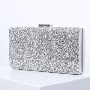Fashion women bling party wedding vintage oro <span class=keywords><strong>argento</strong></span> nero glitter busta da sera pochette - Product Image 6
