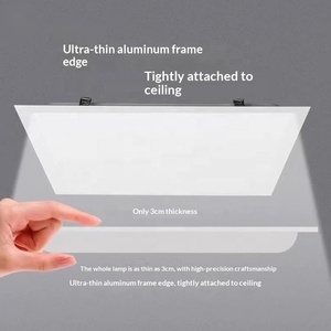Panel de Luz <span class=keywords><strong>LED</strong></span> de 600x600 con Clip de Resorte de Aluminio Integrado para Tableros de Yeso y Madera, Recorte de <span class=keywords><strong>60x60</strong></span> 30x120 cm, Clip de Presión - Product Image 1