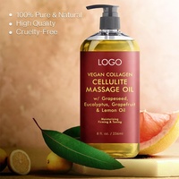Vente en gros Herbes naturelles Logo personnalisé Huile corporelle de massage nourrissante, raffermissante, hydratante et anti-cellulite SPA